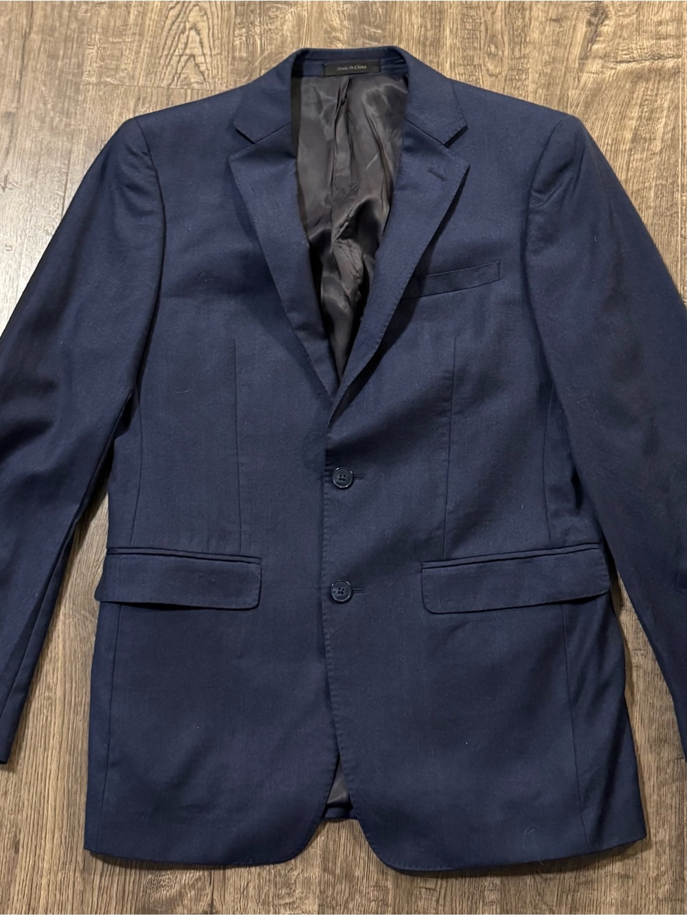 Calvin Klein Men's Wool Dark Navy Two-Button Sport Coat 38R